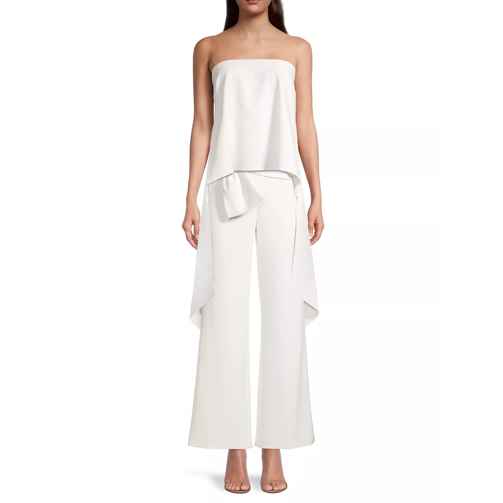 NWT Sachin & Babi Womens Haven Top Blouse Strapless Tuxedo Tails Ivory Size 4